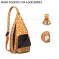 thumbnail image 3 of Bone Pattern Sling Backpack - Dog Lover's Crossbody Bag, Fashionable Multi-Pocket Pack for Daily Use, 3 of 4