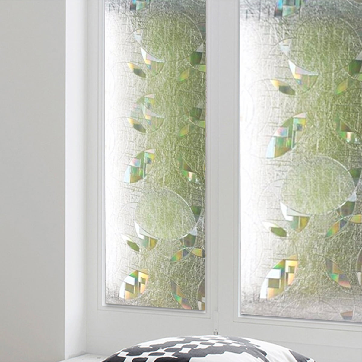 Pair 3D PVC Static Cling Window Film Stained Glass Paper Decorative ...