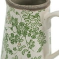 thumbnail image 3 of A&B Home White Ceramic Pitcher with Green Floral Motif 6.3" x 4.5" x 7.1", 3 of 5