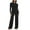 Black, variant on Womens 2 Piece Outfits Casual Long Sleeve Round Neck Sweatsuits Sets Comfy loose fitting Pullover Tracksuits and Sweatpants,Khaki,2XL