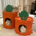 thumbnail image 2 of Lit pour Chat d'Intérieur à Gratter en Forme de Carotte pour Grands Chats et Animaux de Compagnie jusqu'à, 2 of 6