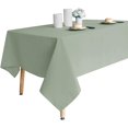 thumbnail image 4 of Sage Green Rectangle Table Cloth - Heavy Duty Water Resistance Polyester Tablecloth, Decorative Fabric Table Cover for Outdoor and Indoor Use, 60x120 Inch, 4 of 5