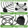 thumbnail image 3 of topjuju 4 Packs Large Metal Plant Caddies, 10.6'' Rolling Plant Stands Heavy-duty Wrought Iron Plant Roller, Plant Saucer on Wheels Indoor Outdoor Plant, 3 of 7