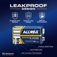 thumbnail image 4 of Allmax Piles Alcalines 9 V Puissance Maximale (48 Unités) – Ultra Longue Durée, Conception Étanche, Durée de Conservation de 7 Ans, Performance Maximale (9 Volts), 4 of 6