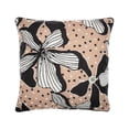 thumbnail image 2 of Laddha Home Designs Handwoven Embroidered Floral Throw Pillow - 20" - Beige and Black, 2 of 8