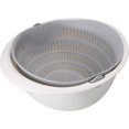 thumbnail image 1 of Kitchen Basket Kitchen Storage Sink Drain Basket Double Fruit Basket Turn Drainage Basin 23*10.5cm, 1 of 5