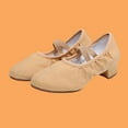thumbnail image 2 of Beige Women Latin Dance Shoes With Rubber Soles For Teachers Plus Size With Mid Heel For Autumn And Winter Comfort Shoes Ideal For Casual Use, 2 of 8