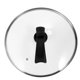 thumbnail image 3 of EeaseMX Tapa de olla redonda universal con asa de apoyo, tapa de repuesto de vidrio templado transparente para ollas, con borde de acero inoxidable y asa negra (30 cm), 3 of 7