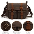 thumbnail image 3 of Bolso de lona para hombre, bolso cruzado, bolso informal para hombre, bolso verde para hombre, 3 of 6