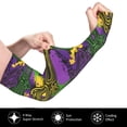 thumbnail image 2 of Kdxio Mardi Gras7 Print UV Sun Protection Arm Sleeves - Tattoo Cover Up - Basketball Arm Sleeve UPF 50 Cooling for Men Women, 2 of 7