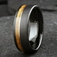 thumbnail image 5 of Men's Wedding Band Rings - Black Whiskey Barrel Design - Wedding Rings for Men and Women, 5 of 5