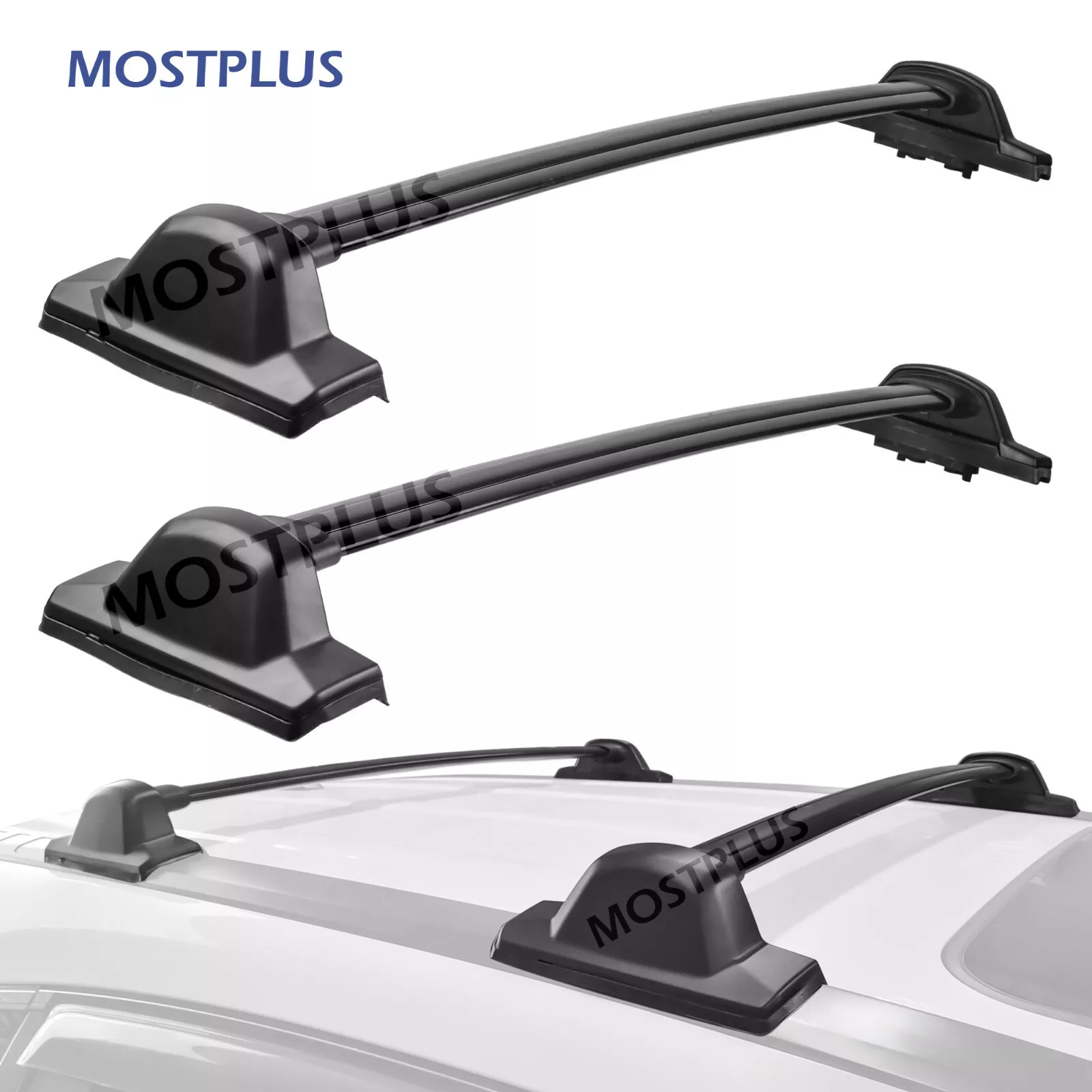 MOSTPLUS 2x Roof Rack Luggage Carrier Cross Bar Upper for 2007-2011 Honda CRV CR-V 2.4L