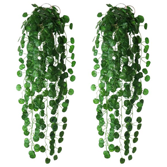Jkkant Artificial Hanging Basket Vine, Trailing Plant for Indoor Wall Window Display, Home Decor