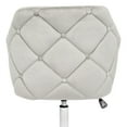 thumbnail image 4 of Impressions Vanity Pearl Tufted 360 Degree Swivel Vanity Chair with Height Adjustable (Cool Grey), 4 of 5