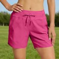 thumbnail image 4 of KPOPLK Women's Running Shorts Elastic High Waisted with Pockets 7" Sporty Workout Quick Dry Athletic Shorts Size XS,Hot Pink, 4 of 5