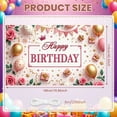 thumbnail image 2 of Pink Style Banner Gold Accent Birthday Display Princess Crown Gift Box Design Party Backdrop for Birthday Party Girls' Celebration Princess Theme Party, 2 of 9
