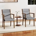 thumbnail image 4 of Costway 4 PCS Mid-Century Modern Dining Chairs Upholstered Wooden Accent Chairs with Headrest, 4 of 9
