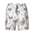 thumbnail image 4 of Lsque Mens Swim Trunks Funny Chicken Pattern - Bathing Suit Compression Liner - Beach Swim Shorts Swimwear - (S-3XL) - Stretch Quick Dry -, 4 of 9