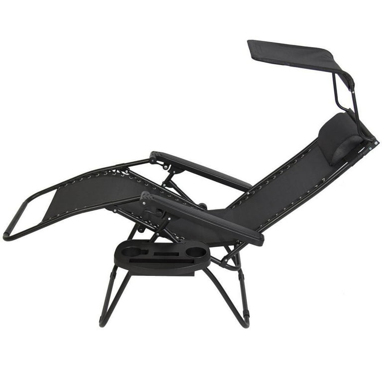 2 pcs zero gravity chair lounge patio chairs with canopy cup holder ho74 deals