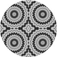 thumbnail image 1 of Ahgly Tapis Rond Lavable en Machine Intérieur Transitionnel Gris Argenté, 4 Pieds Rond, 1 of 7
