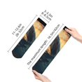 thumbnail image 2 of Uemuo Sunset Ocean Whale Printed Crew Socks, Moisture-Wicking Socks, Athletic Socks for Men Breathable Cushion Socks Casual Sport Socks for Running Traveling, 2 of 6
