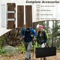 thumbnail image 6 of Costway Folding Camping Table Aluminum Portable Picnic Table with 2-Tier Shelves Coffee, 6 of 10