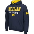 thumbnail image 2 of Men's Colosseum Navy Michigan Wolverines Sunrise Pullover Hoodie, 2 of 3