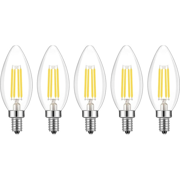 billede flare mangel E14 LED Bulb Dimmable,110V 400LM 40W Equivalent Daylight 5000K,E14 European Base Candelabra LED Bulbs,Clear Glass Torpedo Shape(5-Pack) - Walmart.com billede flare mangel E14 LED Bulb Dimmable,110V 400LM 40W Equivalent Daylight 5000K,E14 European Base Candelabra LED Bulbs,Clear Glass Torpedo Shape(5-Pack) - Walmart.com
