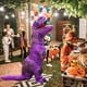 thumbnail image 5 of Modelo de dinosaurio de dibujos animados Animal inflable para disfraces de Halloween (púrpura) JShteea Libre de BPA, 5 of 6