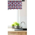 thumbnail image 3 of Ambesonne Nautical Valance Pack of 2, Crabs on Striped, 54"X18", Red and Navy Blue, 3 of 3