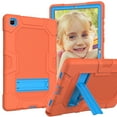 thumbnail image 5 of Dteck Case for Samsung Galaxy Tab A7 10.4" SM-T500 T505 (2020 Released) 10.4-inch,Shockproof Kickstand Armor 3-Layer Protection Rubber Hybrid PC Back without Screen Protector Cover,Orange+Blue, 5 of 6