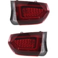 thumbnail image 4 of For 15-22 300 Taillight Taillamp Rear Brake Light Lamp w/Black Trim 2Pc SET PAIR, 4 of 5
