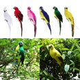 thumbnail image 3 of PENGXIANG 2x Macaw Parrot Artificial feather type bird Animal Ornament Toy, 3 of 9
