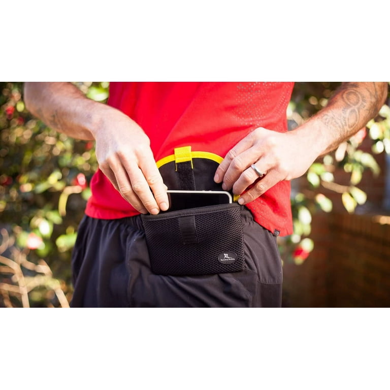 BUDDY POUCH Running Magnetic Pouch - Folding Beltless - Black and Pink