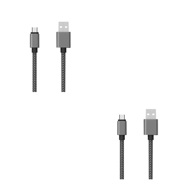 Sidaley Cable USB tipo C de carga rápida multicolor de 1m/2m/3 metros para teléfonos móviles, línea alámbrica de carga rápida, cable de negro androide 2m 2Conjunto
