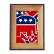 thumbnail image 1 of Estados Unidos el emblema de elefante republicano Marco de imagen marco de escritorio, 1 of 4