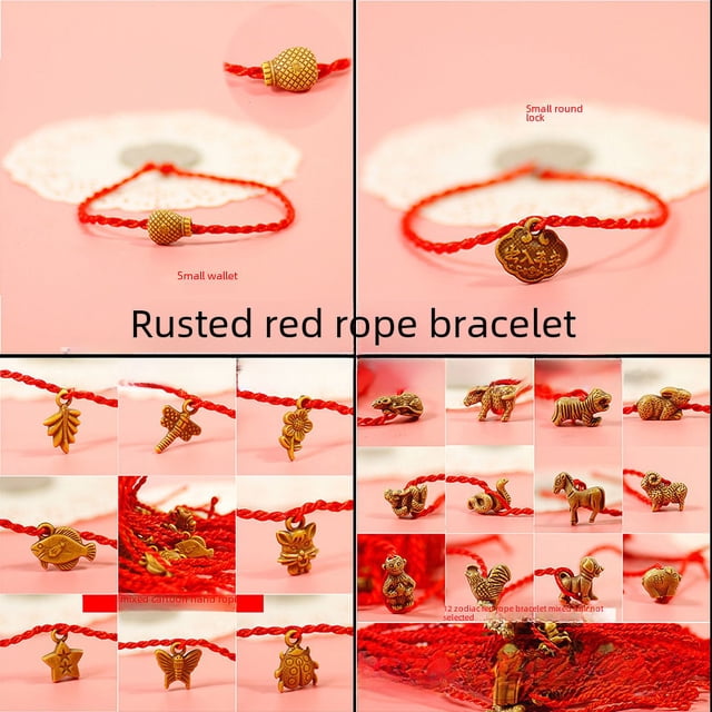 Cuerda roja pequeños regalos mitación Jade cuerda roja pulsera de cuerda roja pequeños regalos, diseño único uso versátil material duradero