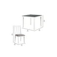 thumbnail image 4 of Benjara Helio 5 Piece Dining Table and Chairs Set, White Wood, Gray Fabric Seats, 4 of 6