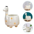 thumbnail image 4 of MasteelfCA Giraffe Flower Pot Ceramic Giraffe Planter Decorative Small Flowerpot Adorable Plant Flower Container, 4 of 8