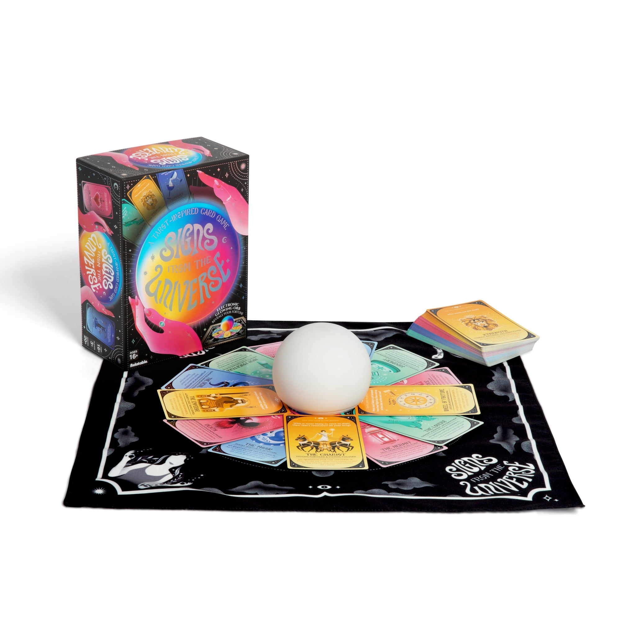 Signs from The Universe, Party Game with Tarot Cards & Glowing Orb for Girls Night, Teen Girl Gifts