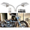 thumbnail image 1 of Chrome Motorcycle Spear Blade Rear View Mirrors for Davidson Cruiser Choppers Bobber Bike, 1 of 6