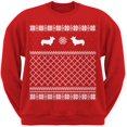 thumbnail image 1 of Corgi Pull de Noël Laid Rouge pour Adulte, Col Rond, 1 of 1