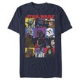 thumbnail image 1 of Men's Star Wars Comic Strip Cartoon Group  Graphic Tee Navy Blue Medium, 1 of 4