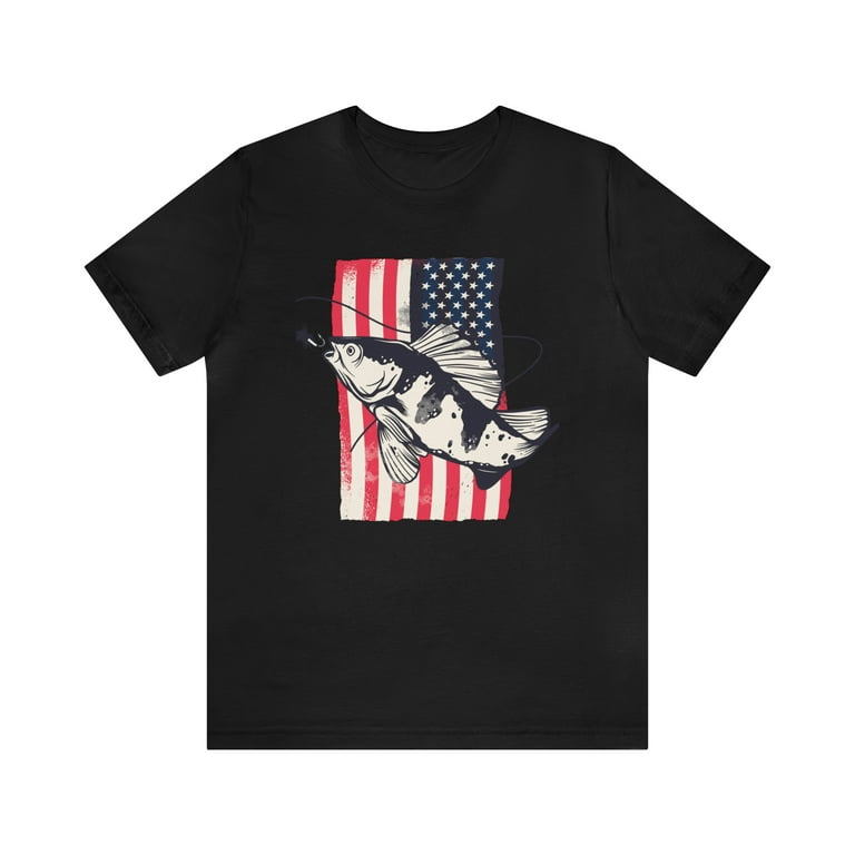 Mardonyx Men's Fishing Patriotic Fly Fishing Shirt, Size: Small, Black