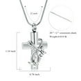 thumbnail image 2 of Crystal Butterfly Cross Urn Necklace for Ashes With Birthstone Cremation Jewelry Ashes Pendant for Human Memorial Ash Jewelry, 2 of 7