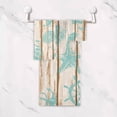 thumbnail image 4 of Bath Towel Sets for Bathroom Hand Towels Fingertip Towels Old Boards Anchor Wheel Seashell Starfish Sailboat 3 Piece Decorative Soft Cotton Absorbent, 4 of 6