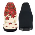 thumbnail image 6 of XYZCANDO Car Seat Covers Set Poinsettia & Snowflake Pattern 2 Piece Front Seat Cover All-Season SUV Van Truck Breathable Soft Front Seat Covers, 6 of 10