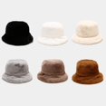 thumbnail image 2 of Women Bucket Hat Simple Fashion Solid Color Bucket Cap Fisherman Hat for Winter, 2 of 10