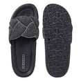thumbnail image 4 of HA-EMORE Women's Fashion Sparkly Slides Round Open Toe Slip On House Slippers Soft Thick Cushion Flat Sandals, 4 of 9