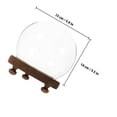 thumbnail image 2 of GOOHOCHY Cúpula redonda de vidrio transparente vacía con base de madera, soporte decorativo tipo globo para plantas pequeñas, recuerdos y decoración del hogar., 2 of 8